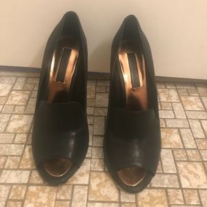 Black BCBG Peep Toe Pumps - size 7.5
